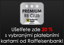 Ušetřete zde 20 % s vybranými platebními kartami od Raiffeisenbank!